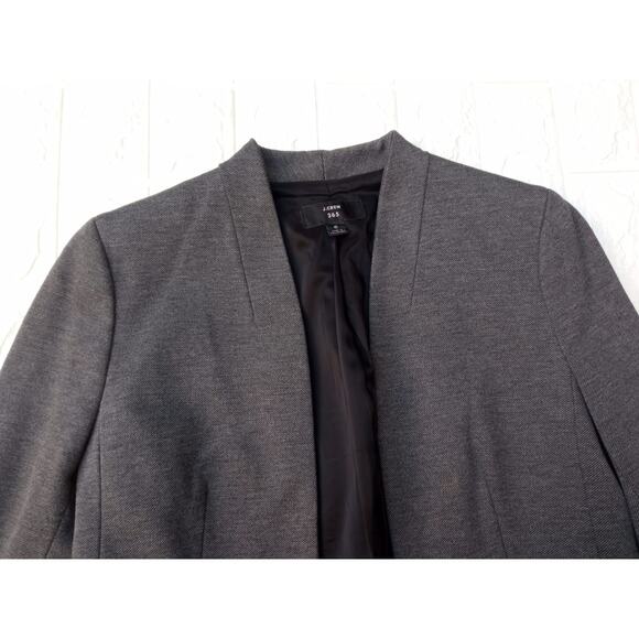J. Crew Blazer Jacket 365 Women’s Gray Open Front Stretch Office Size Small - Picture 6 of 10